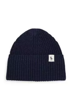 Детская хлопковая шапка Polo Ralph Lauren, черный