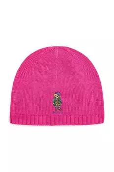 Детская хлопковая шапка Polo Ralph Lauren, розовый