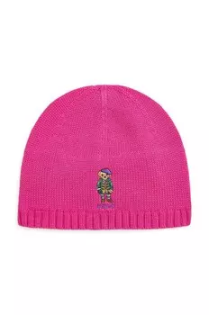 Детская хлопковая шапка Polo Ralph Lauren, розовый
