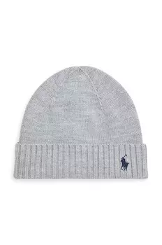Детская хлопковая шапка Polo Ralph Lauren, серый