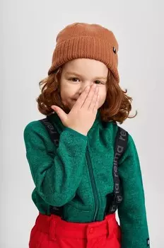 Детская хлопковая шапка Reima Kalotti, коричневый