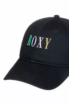 Детская хлопковая шапка с козырьком Roxy, черный