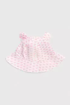 Детская хлопковая шапка United Colors of Benetton, розовый