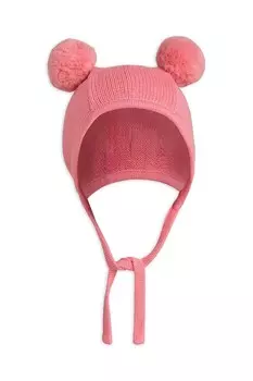 Детская хлопковая шапочка Fine knit Mini Rodini, розовый