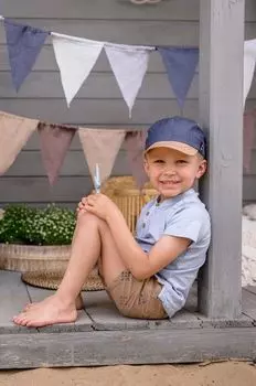 Детская хлопковая шапочка Jamiks, бежевый