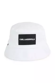 Детская хлопковая шапочка Karl Lagerfeld, белый