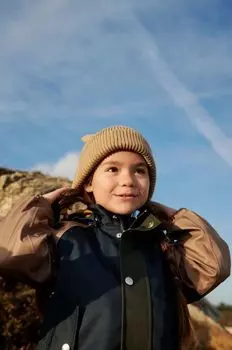 Детская хлопковая шапочка Liewood, бежевый