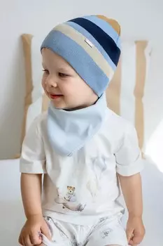 Детская хлопковая шапочка LOGAN Jamiks, синий