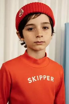 Детская хлопковая шапочка Mini Rodini, красный