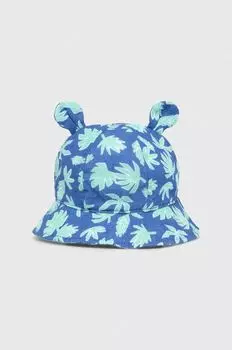 Детская хлопковая шапочка United Colors of Benetton, синий