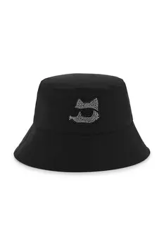 Детская хлопковая шляпа Karl Lagerfeld, черный