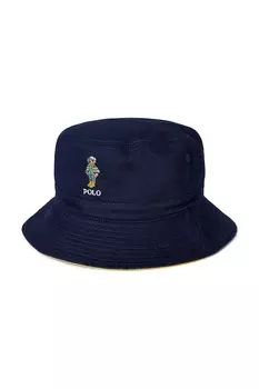 Детская хлопковая шляпа Polo Ralph Lauren, темно-синий