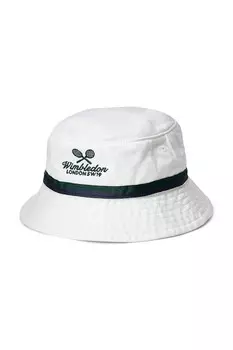 Детская хлопковая шляпа Wimbledon Collection Polo Ralph Lauren, белый