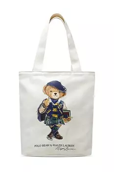 Детская хлопковая сумка Polo Ralph Lauren, бежевый