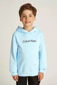Детская хлопковая толстовка Calvin Klein Jeans, синий