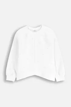 Детская хлопковая толстовка Coccodrillo, белый