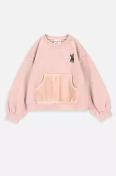 Детская хлопковая толстовка Coccodrillo, розовый