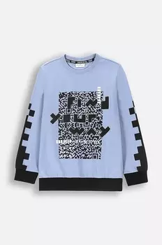 Детская хлопковая толстовка Coccodrillo, синий