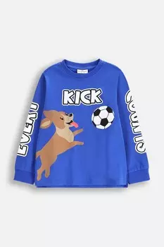 Детская хлопковая толстовка Coccodrillo, синий