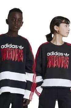 Детская хлопковая толстовка CREW adidas Originals, белый