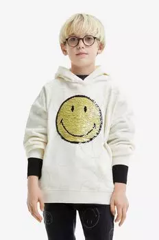 Детская хлопковая толстовка Desigual, белый