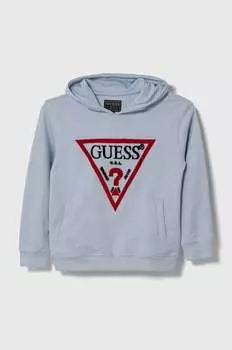 Детская хлопковая толстовка Guess, синий