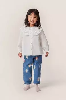 Детская хлопковая толстовка Konges Sljd, белый