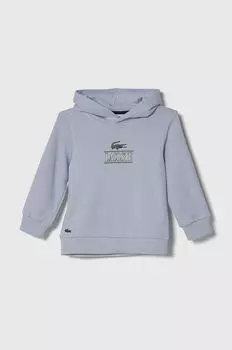 Детская хлопковая толстовка Lacoste, синий