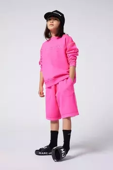 Детская хлопковая толстовка Marc Jacobs, розовый