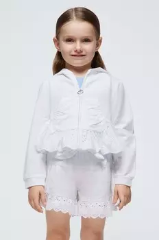 Детская хлопковая толстовка Mayoral, белый