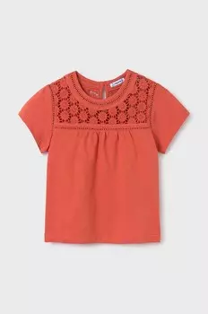 Детская хлопковая толстовка Mayoral, оранжевый