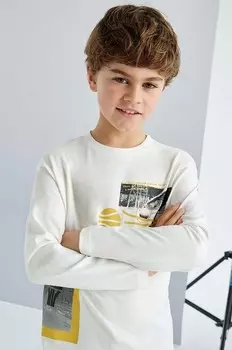 Детская хлопковая толстовка Mayoral, зеленый