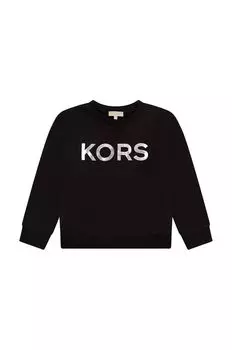 Детская хлопковая толстовка Michael Kors, черный