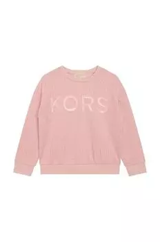 Детская хлопковая толстовка Michael Kors, розовый