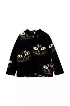 Детская хлопковая толстовка Mini Rodini, черный