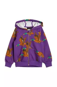 Детская хлопковая толстовка Mini Rodini, фиолетовый