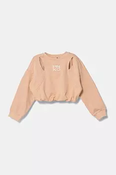 Детская хлопковая толстовка Pinko, оранжевый