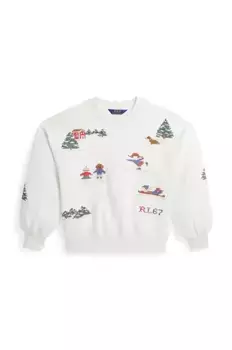 Детская хлопковая толстовка Polo Ralph Lauren, бежевый