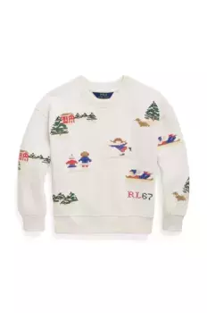 Детская хлопковая толстовка Polo Ralph Lauren, бежевый