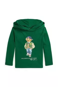 Детская хлопковая толстовка Polo Ralph Lauren, зеленый