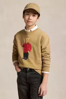 Детская хлопковая толстовка Polo Ralph Lauren, зеленый