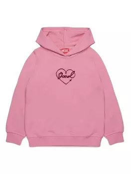 Детская хлопковая толстовка с логотипом Diesel Kids, розовый