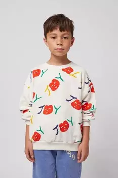 Детская хлопковая толстовка Smiling Bobo Choses, белый