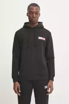 Детская хлопковая толстовка Tommy Jeans, черный