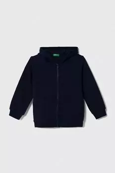 Детская хлопковая толстовка United Colors of Benetton, темно-синий