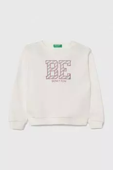 Детская хлопковая толстовка United Colors of Benetton, белый