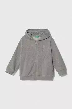 Детская хлопковая толстовка United Colors of Benetton, серый