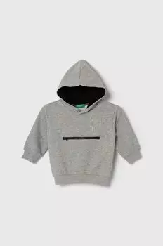 Детская хлопковая толстовка United Colors of Benetton, серый