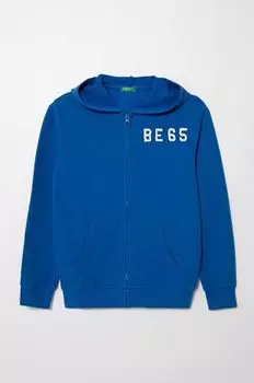 Детская хлопковая толстовка United Colors of Benetton, синий