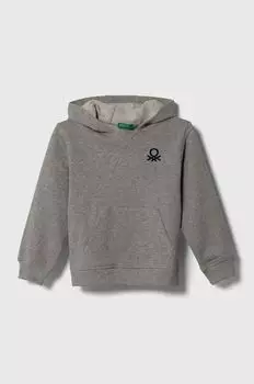 Детская хлопковая толстовка United Colors of Benetton, серый